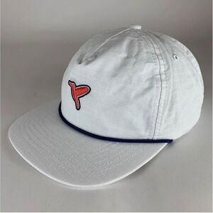 Birddogs Rope Snapback Hat Mens White Golfer Cap Adjustable Golf